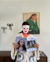 Natural Long Robe Multi Motif - PRE ORDER DEL END JAN