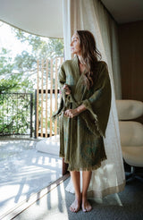 NEW COLLECTION - Kiwi Midi Robe - Palm /Crab - Pre Order October