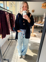 NAIS - SLEEVLESS ROUND NECK MOHAIR KNIT - NAVY - Cie Cie + Co