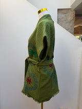 NEW COLLECTION- Kiwi Short Set with short sleeve- Palm tree and crab print - Cie Cie + Co