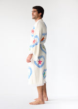 Natural Long Robe Multi Motif - Just re-stocked, be quick!