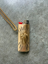 NEW COLLECTION - Palm Tree Mini Bic Lighter Holder on Chain