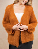 NAIS - MOHAIR SHORT CARDIGAN - SAFFRON - Cie Cie + Co