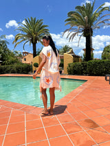 NEW Natural Midi Short Sleeve Robe - Sea Star - Just back in stock!