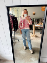 NAIS - COTTON KNIT - BORDEAUX/CREAM - Cie Cie + Co