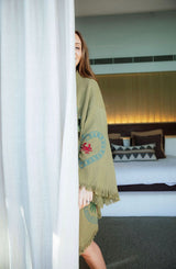 NEW COLLECTION - Kiwi Midi Robe - Palm /Crab - Pre Order October