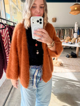 NAIS - MOHAIR SHORT CARDIGAN - SAFFRON - Cie Cie + Co