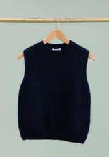 NAIS - SLEEVLESS ROUND NECK MOHAIR KNIT - NAVY - Cie Cie + Co