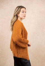 NAIS - MOHAIR SHORT CARDIGAN - SAFFRON - Cie Cie + Co