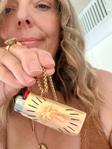 NEW COLLECTION - Palm Tree Mini Bic Lighter Holder on Chain
