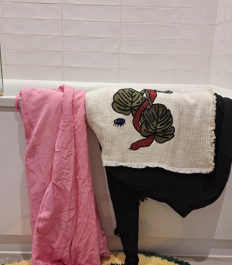 Elizabeth Forsam  Inked  Series- Limited Edition Robe- Midnight with tassel tie