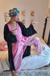 Elizabeth Forsam  Inked  Series- Limited Edition Robe- Midnight with tassel tie