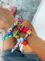 Ocean Vibes Bandana scarf Bracelets with eyes: Blue