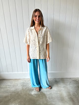 BRAND NEW DESIGN - Shimmer Pant - Light Aquamarine -PRE ORDER APRIL DELIVERY - Cie Cie + Co
