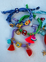 Ocean Vibes Bandana scarf Bracelets with eyes: Blue