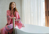 NEW COLLECTION - Watermelon Long Robe - Palm tree print