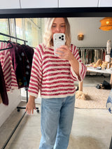 NAIS - COTTON KNIT - BORDEAUX/CREAM - Cie Cie + Co