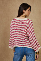 NAIS - COTTON KNIT - BORDEAUX/CREAM - Cie Cie + Co