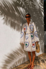 NEW COLLECTION - Natural Midi Robe - Crab/Sardine/Shell