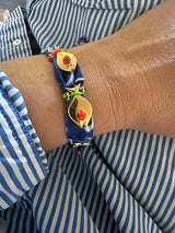 Ocean Vibes Bandana scarf Bracelets with eyes: Blue