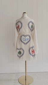 BRAND NEW DESIGN Natural Midi Robe - Crab/Sardine/Shell - Cie Cie + Co