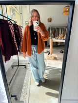 NAIS - MOHAIR SHORT CARDIGAN - SAFFRON - Cie Cie + Co