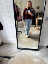 VELVET JACKET- HAND EMBROIDERED- BORDEAUX
