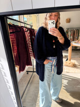 NAIS - SLEEVLESS ROUND NECK MOHAIR KNIT - NAVY - Cie Cie + Co