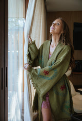 NEW COLLECTION - Kiwi Midi Robe - Palm tree, Crab