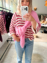NAIS - COTTON KNIT - BORDEAUX/CREAM - Cie Cie + Co