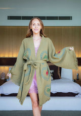 NEW COLLECTION - Kiwi Midi Robe - Palm /Crab - Pre Order October