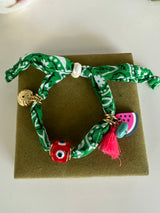 Ocean Vibes Bandana scarf Bracelets with eyes: Green - Cie Cie + Co