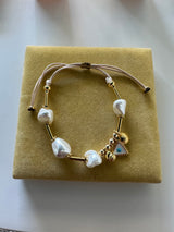 Summer Pearl Bracelet • Gold Starfish & Evil Eye Charms - Cie Cie + Co