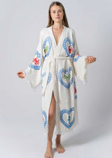 NEW Natural Long Robe Multi Motif - Just Arrived!