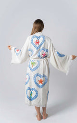 NEW Natural Long Robe Multi Motif - Just Arrived!