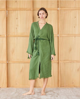 Elizabeth Forsam Inked  Series- Limited Edition Robe- Forest with tassel tie - Cie Cie + Co