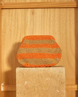 CIE CIE HANDWOVEN CLUTCH BAG-  TAN/ORANGE - Cie Cie + Co