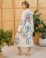 Natural Long Robe Multi Motif - Just back in stock…add to cart immediately - Cie Cie + Co