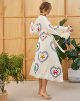 Natural Long Robe Multi Motif - Just back in stock…add to cart immediately - Cie Cie + Co