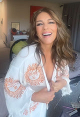 White Sundial Cotton Robe - Pre order start October delivery