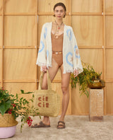 CIE CIE HANDWOVEN TOTE- TAN/BROWN - Cie Cie + Co