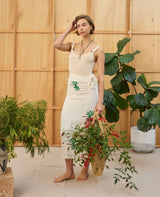 NEW Natural Beach Throw Natural Palm Tree Motif - Cie Cie + Co