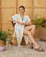 Natural Long Robe Short Sleeve - Shell / Sea Star - Cie Cie + Co