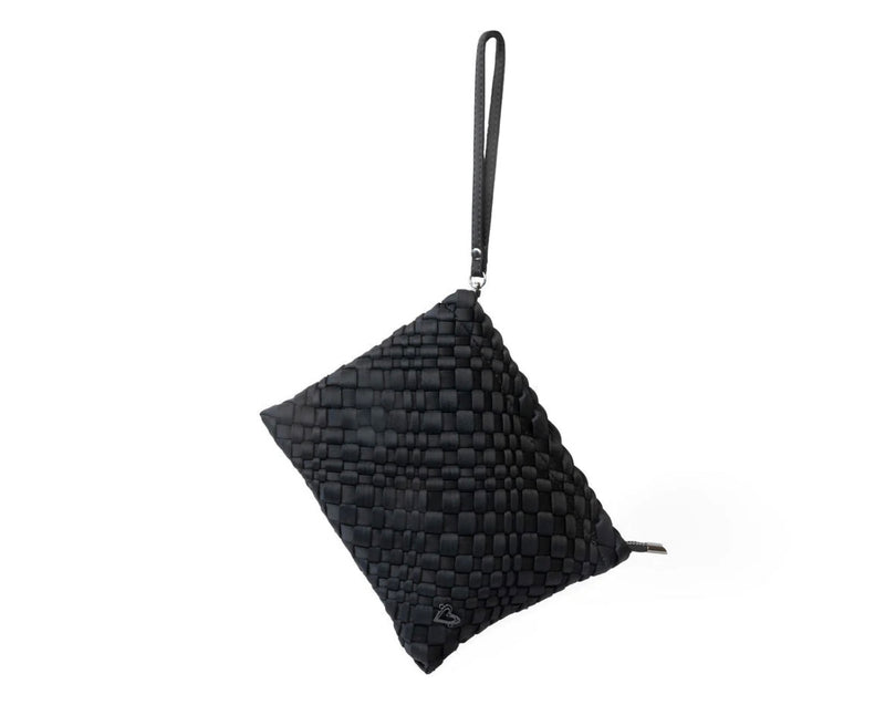 LONDON WOVEN LARGE TOTE - BLACK ONYX