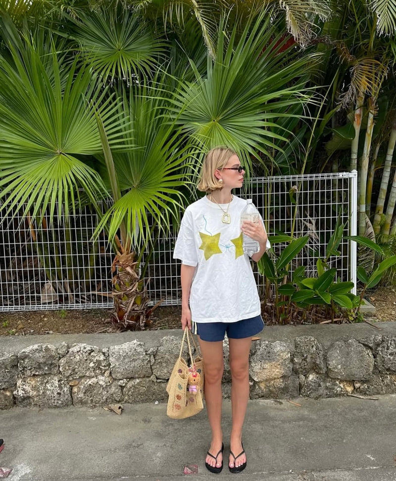 Star kini Over Size Drop Shoulder Tee - Cie Cie + Co
