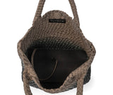 LONDON WOVEN LARGE TOTE - OMBRE BLACK