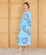 Azure Long Robe Sardine/Coral print -PRE ORDER start October delivery