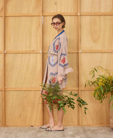 Tan Midi  Robe Seahorse/Coral print - Pre Order End August Delivery! - Cie Cie + Co