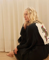 Elizabeth Forsam  Inked  Series- Limited Edition Robe- Midnight with tassel tie - Cie Cie + Co