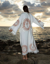 White Sundial Cotton Robe - Pre order start October delivery